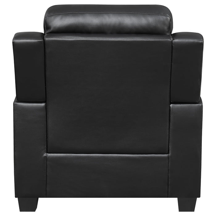 Winchell - Upholstered Padded Arm Tufted Accent Chair - Black