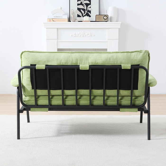 Modern Metal Frame Sofa With Sponge Filling For Compact Spaces And Versatile Use