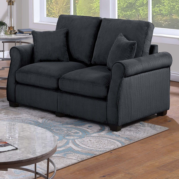 Contemporary 2 Piece Sofa Set With Matching Pillows