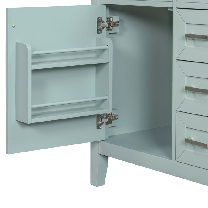 Modern Bathroom Vanity With Sink Combo, 3 Drawers, Undermount Drop-In Sink