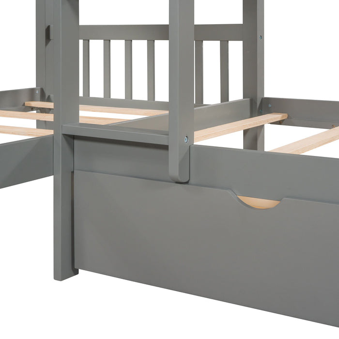 L Shaped Bunk Bed With Drawers