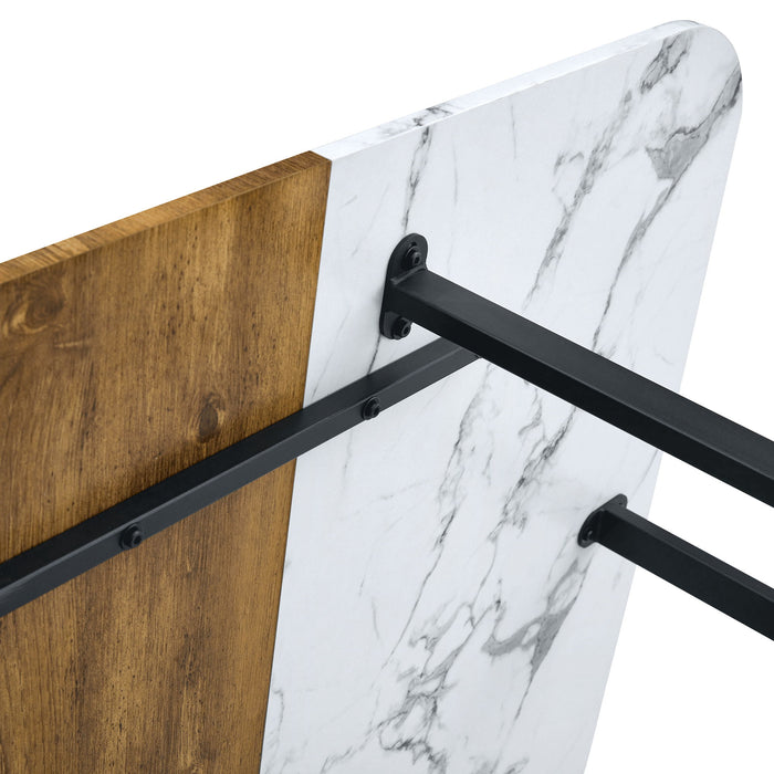 2 Tone Dining Table For Modern Minimalist And Industrial Styles