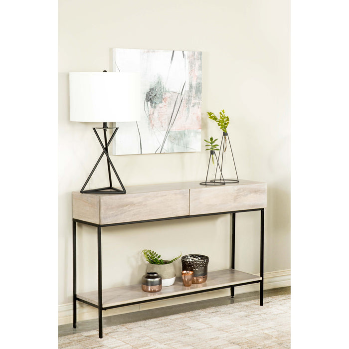 Terrace - 2 Drawer Entryway Console Table - White Washed