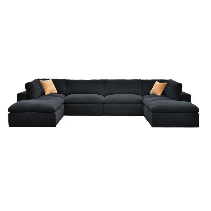 Custom Configuration Modular Sectional With Toss Pillows