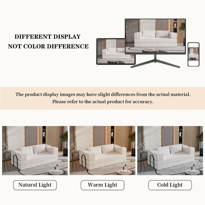 3 Seat Folding Floor Couch & King Size Bed Mattress