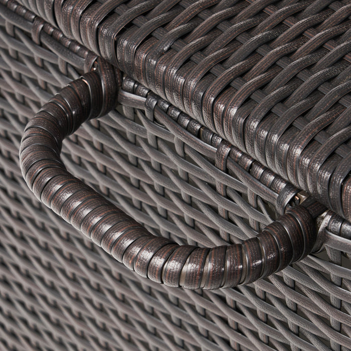 Blake - Wicker Cushion Box - Brown Multi