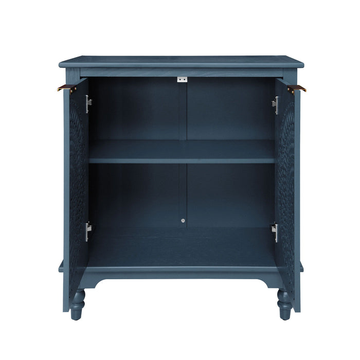 Hollow - Carved 2 Doors Accent Cabinet