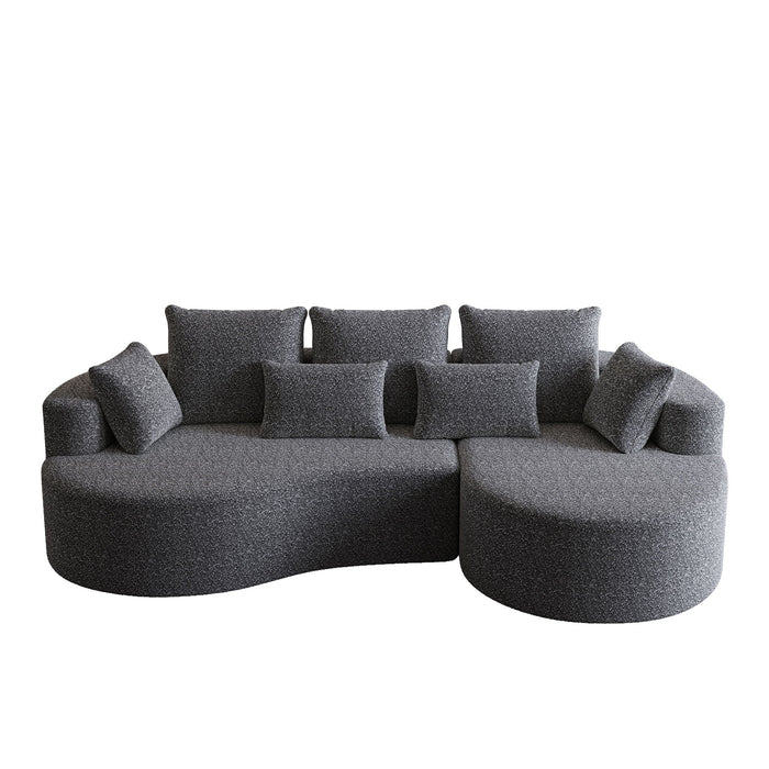 Curved Oversized Sectional Sofa With Extra Deep Seat