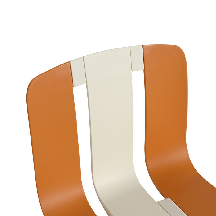 Modern Striped Blocking Single Chairs (Set of 4)
