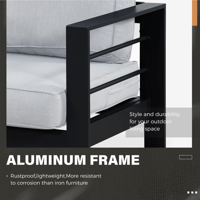 Modern All-Weather Patio Armchairs & Thick Cushions (Set of 2)