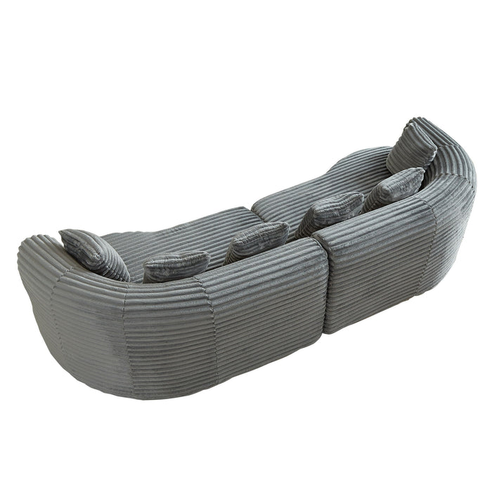 Sectional Sofa, Oversized 4 Seater With Deep Seat Design