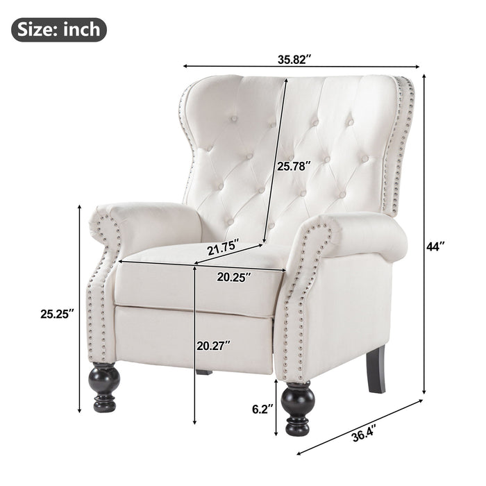 Modern Manual Push Back Recliner Chair