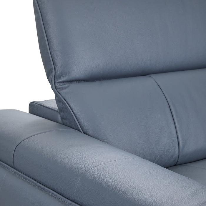 Alea - Leather Power Recliner Sofa - Blue