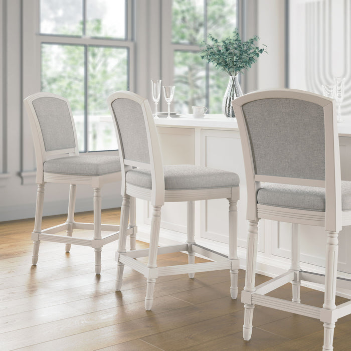 Stool With Upholstered Seat And Back