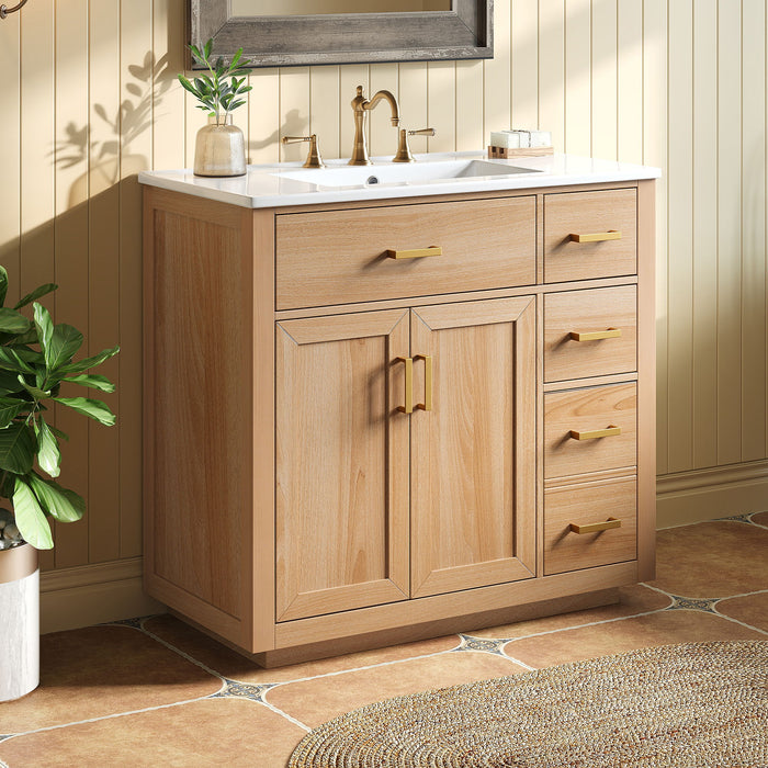 Bathroom Vanity & Sink, Soft Close Doors & Drawers - Wood
