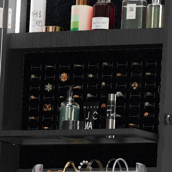 Swivel Jewelry Cabinet With Full Length Mirror