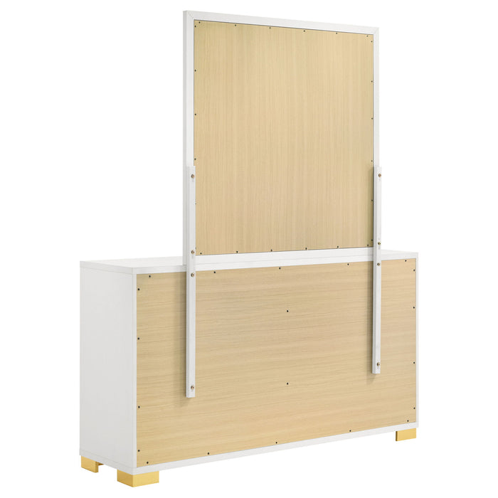 6 Drawer Dresser With Mirror - White