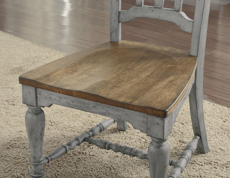 Plymouth - Dining Chair (Set of 2) - Gray / Dark Brown