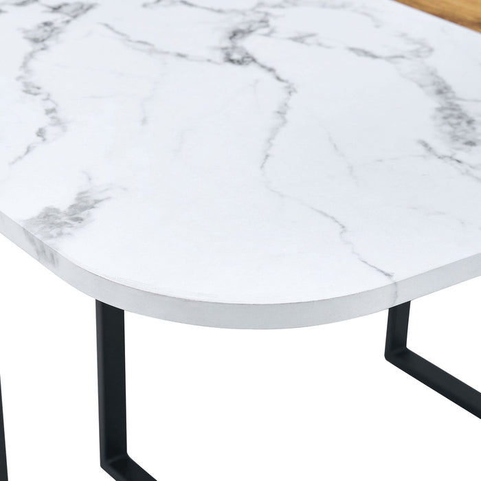 2 Tone Dining Table For Modern Minimalist And Industrial Styles