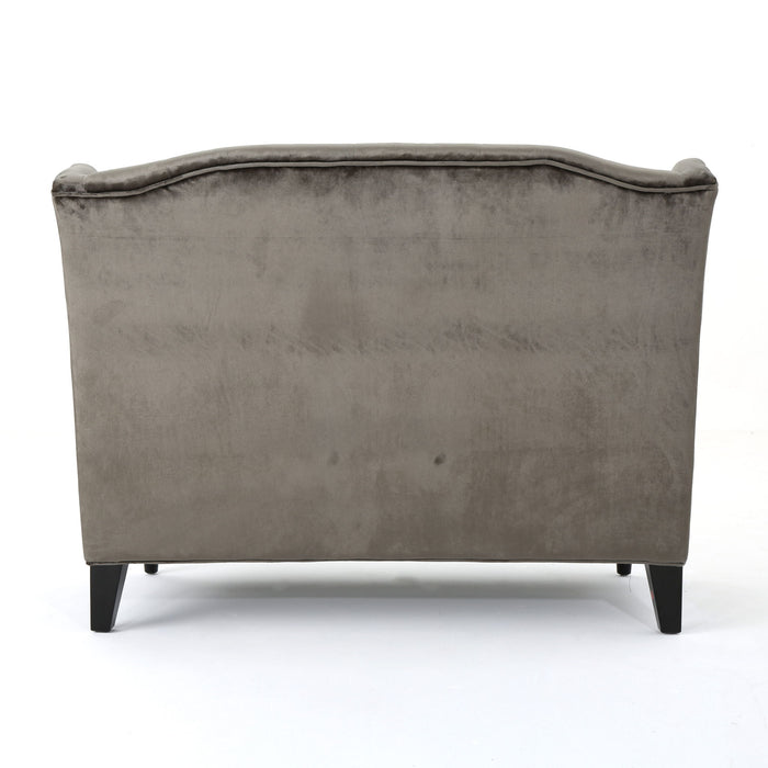 Nurturing - Upholstered Loveseat With Wing Back And Diamond Tufting