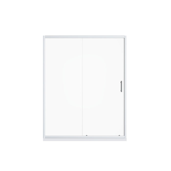 Pivot Shower Door With Handle, 1 / 4" Thick - Chrome