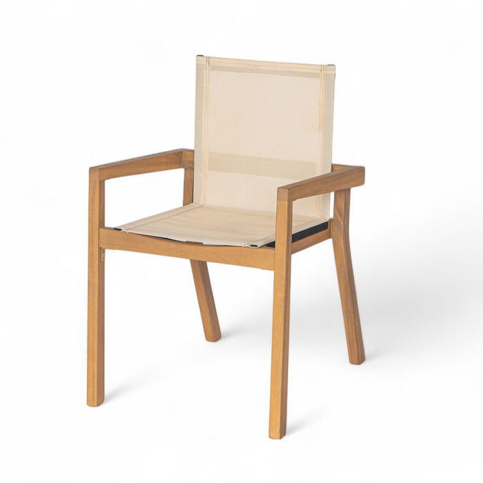 Belfast - Dining Chair With Acacia Wood Frame And Mesh Seating (Set of 2)