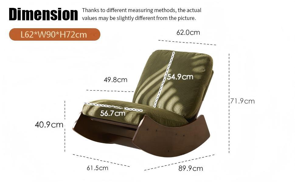 Comfortable High-Quality Upholstery Glider Rocking Chair