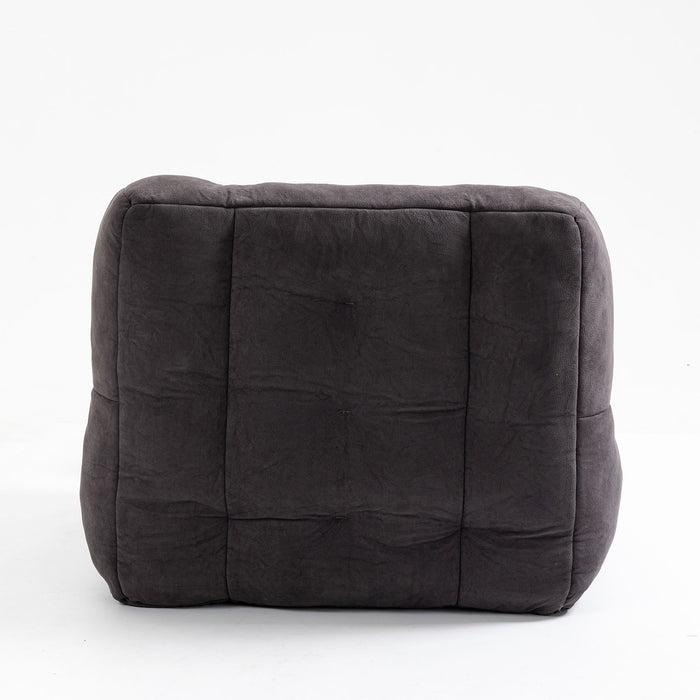 Modern Indoor Fluffy Bean Bag Chair With Memory Foam And Ottoman, Super Soft