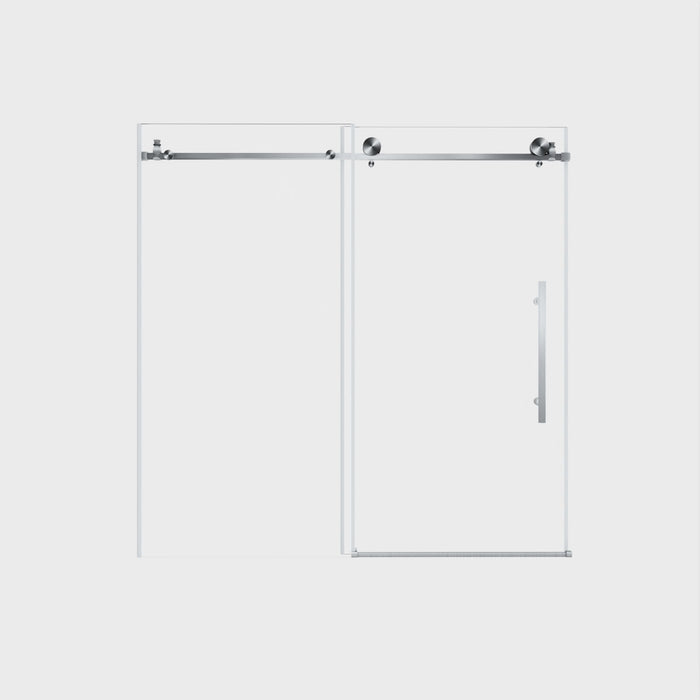Frameless Shower Door, Smooth Sliding Tracks