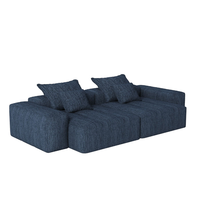 Modern Oversized Diy Combination Modular Sectional Sofa & Pillows