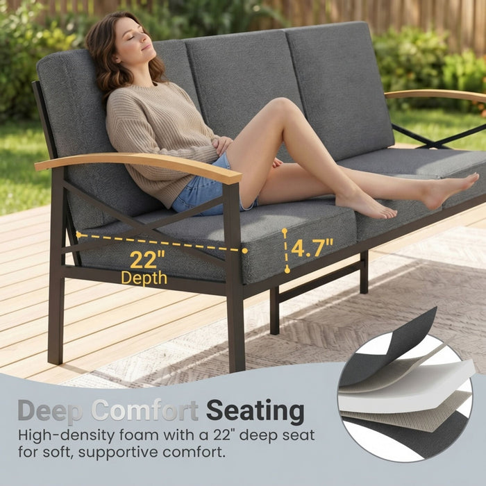 Outdoor Loveseat With Washable Cushions