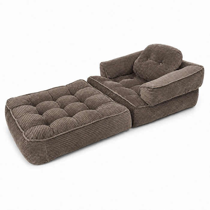 Convertible 2 In 1 Armrest Sofa For Bedroom