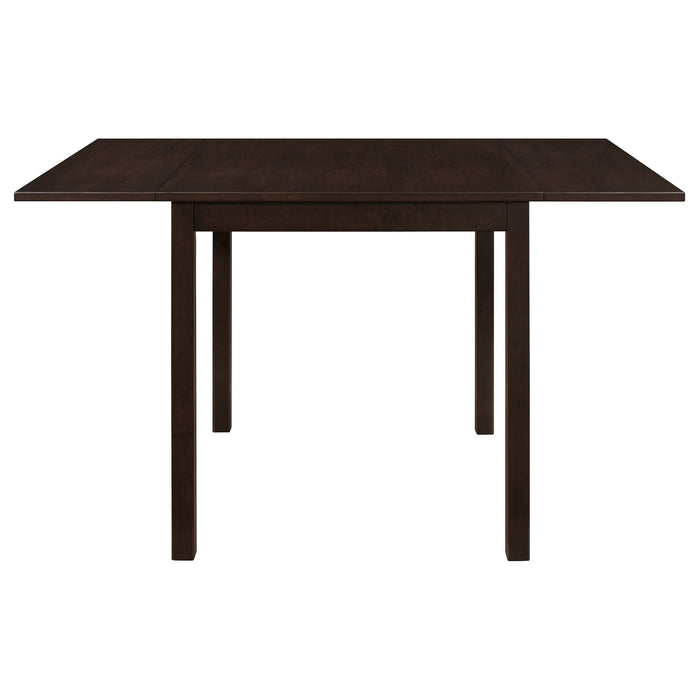 Dining Table With Drop Extension Leaf Table With Foldable Ends For Compact Spaces - Brown