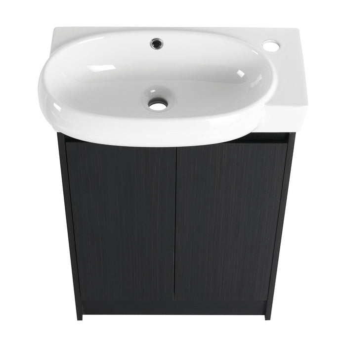 Freestanding Bathroom Vanity & Sink, Soft Close Doors