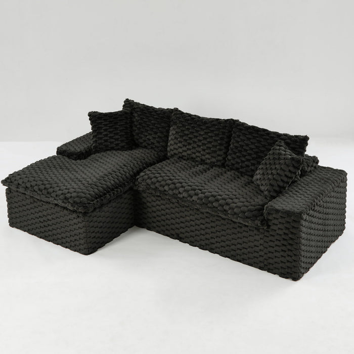 Modular Sofa, Convertible Twin Seat With Chaise Lounge