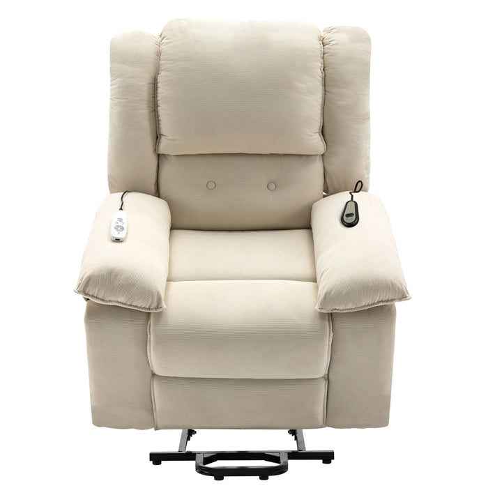 Massage Recliner Power Lift Chair With Adjustable Massage And Heating Function