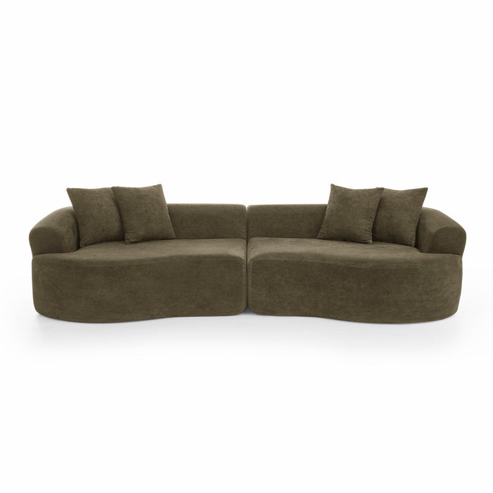 4 Seater Curved Cloud Sectional Sofa