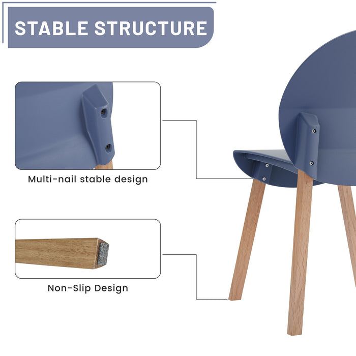 4 Piece Set Of Single Chairs With Long Table