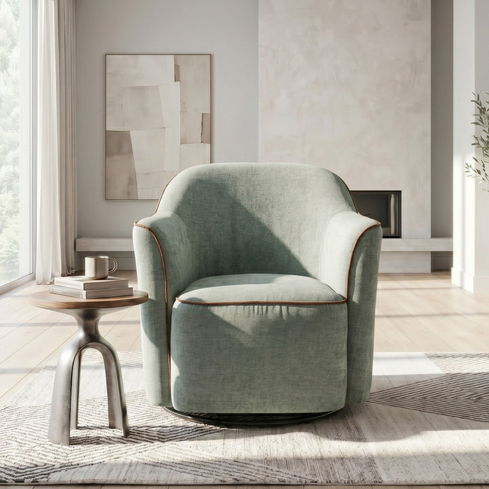 360° Swivel Accent Chair With Flared Arms