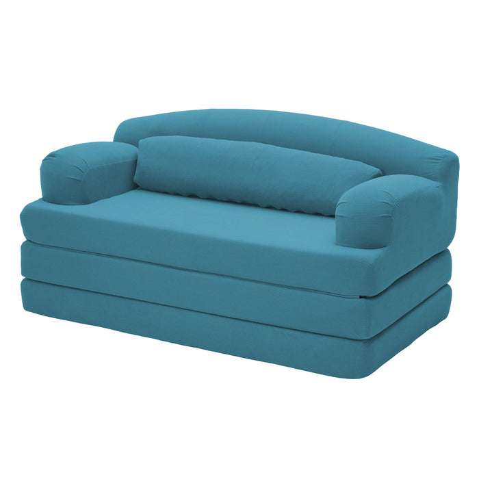 2 Seater Sofa Bed, Compact Foldable Floor Couch