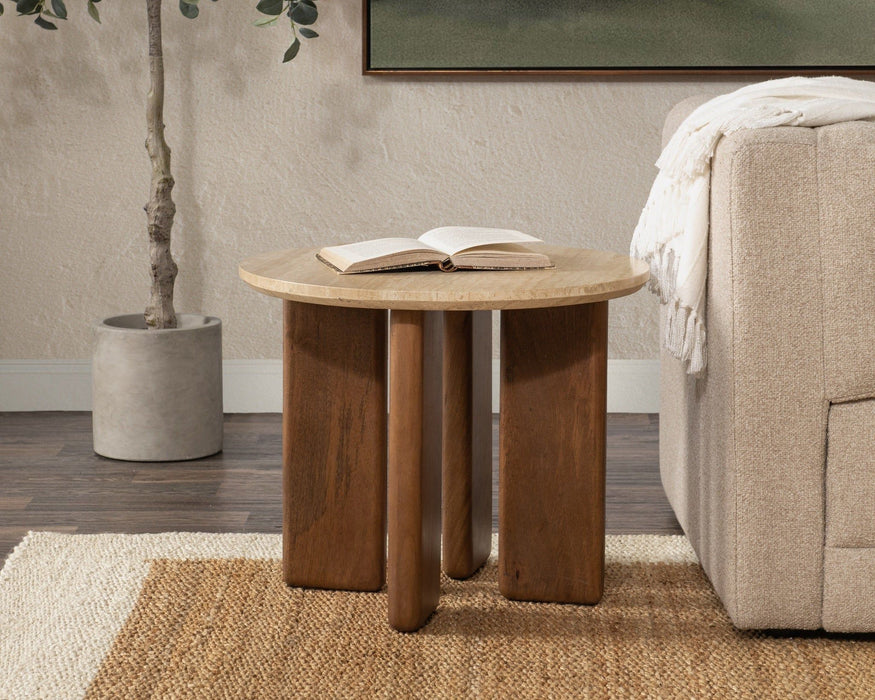 Idella - Travertine Round Table
