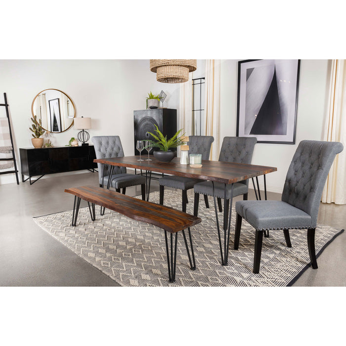 Neve - Sheesham Live Edge Dining Table - Gray