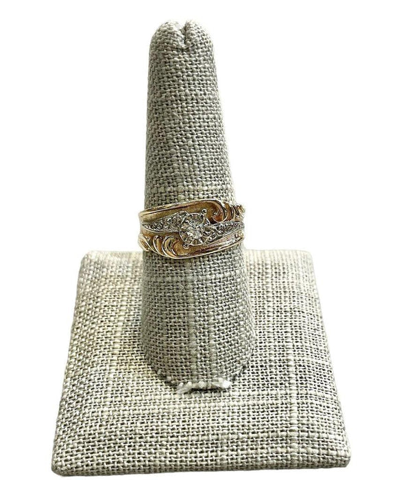 14kt Yg Apx 1/10ct Wideba