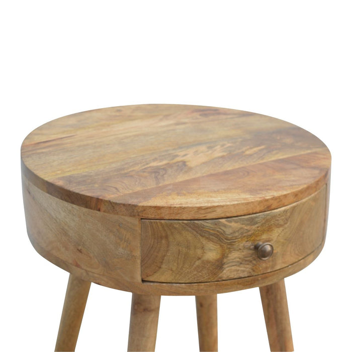 Nordic Chestnut Circular Nightstand