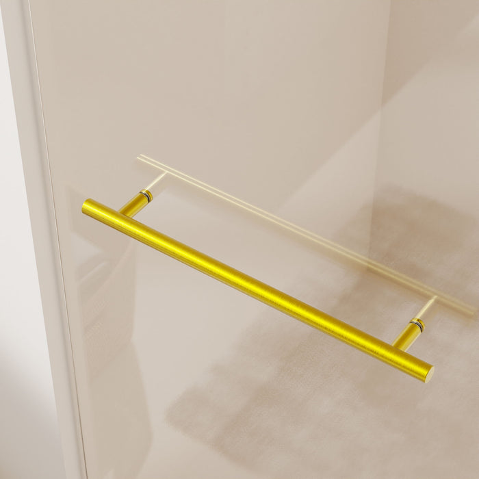 Frameless Single Sliding Shower Doors With Towel Rail & Handle