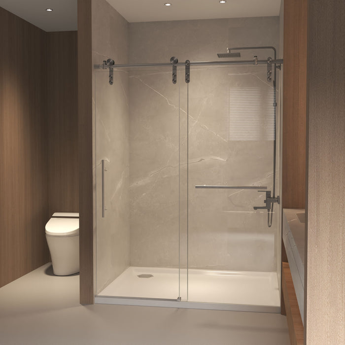 Frameless Sliding Bathtub Door With Frame