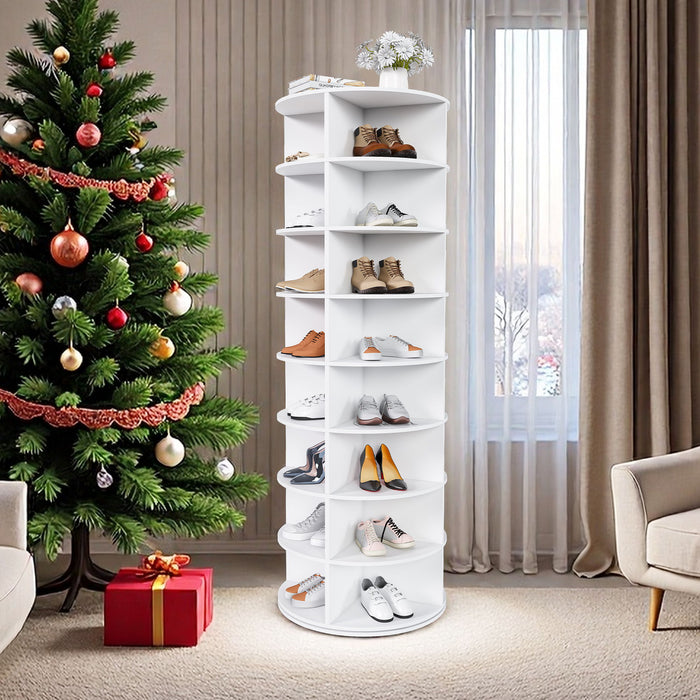 Rotating Shoe Rack Tower