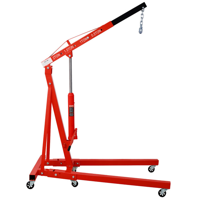 2 Ton Folding Engine Hoist Crane Lift With 6 Wheels