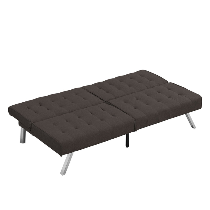 Modern Sofa Bed With Wood Frame And Stainless Legs