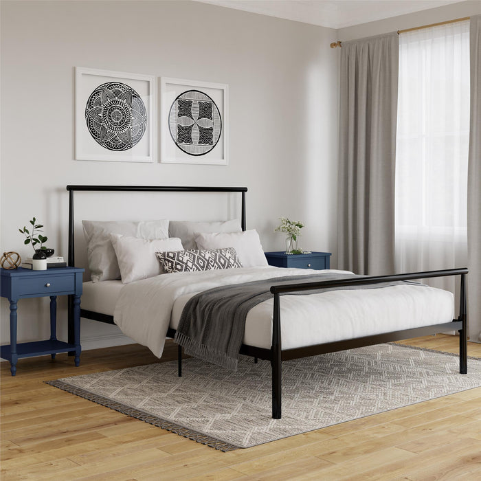 Calixa - Full Bed, Adjustable Height, No Box Spring Needed - Black